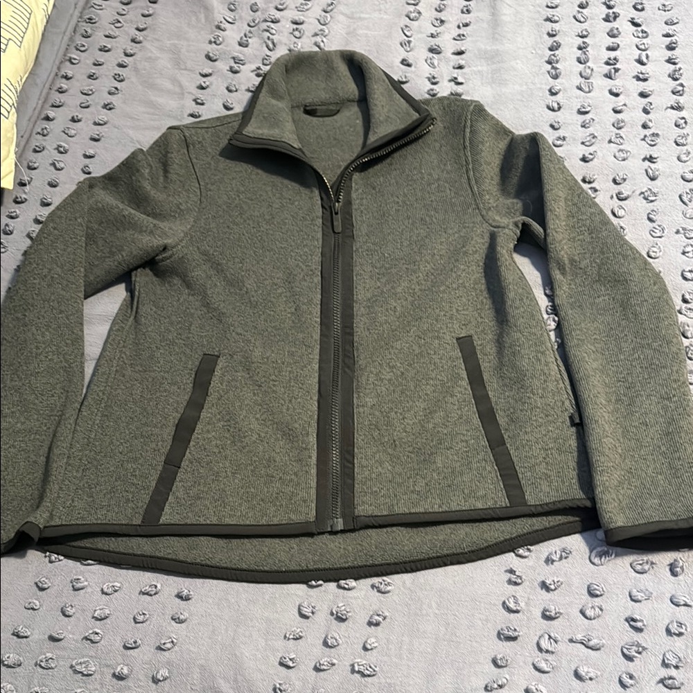 Lululemon Gray fleece lined Zip-Up Jacket